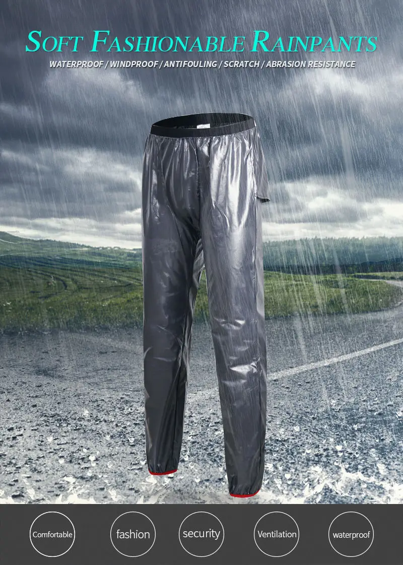 Description Picture 2 of itemX-TIGER Cycling Rain Pants Waterproof Quick-Dry MTB Bike Cycling Outdoor Sports Multi-use Running Hiking Camping Fishing Biking