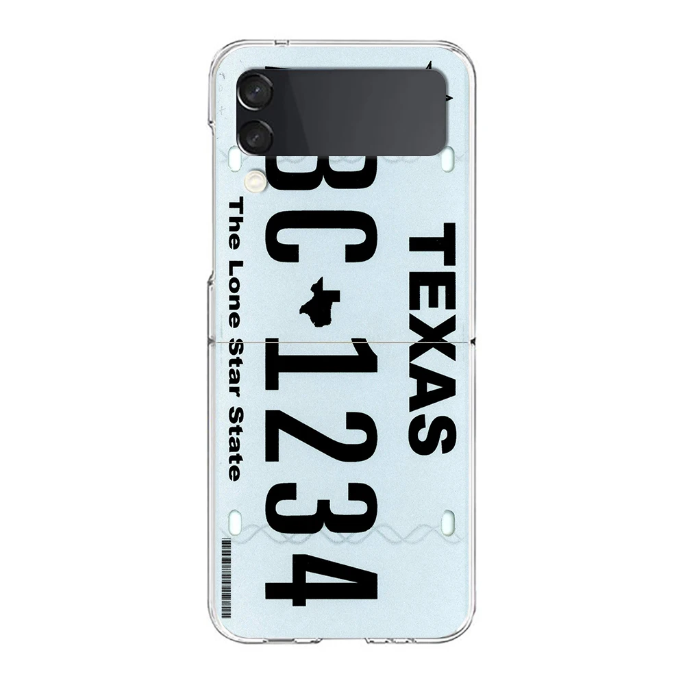 Vintage Humor License Plate Design Hard PC Transparent Phone Case