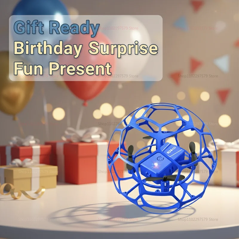 새로운 축구공 모양 드론, 어린이용 초보자도 쉽게 조종할 수 있는 RC 쿼드콥터, 어린이용 원격 조종 장난감, 실내외 놀이 선물