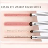 Horse Hair Eye Detail Makeup Brush Small Eye Shadow Brush Eyeliner Brush Smudge Brush for Precision Makeup Application