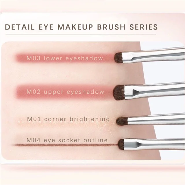 Horse Hair Eye Detail Makeup Brush Small Eye Shadow Brush Eyeliner Brush Smudge Brush for Precision Makeup Application