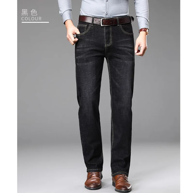 28-40 2024 Autumn/Winter New Men's Jeans High Quality Elastic Thickened Durable Pants with Washed Technology Denim Pants 3