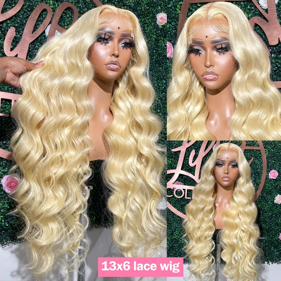 613 Blonde Wig Body Wave Wigs Human Hair 13x6 Hd Lace Frontal Wig Transparent Lace 250 Density 13x4 Lace Front Human Hair Wig 2