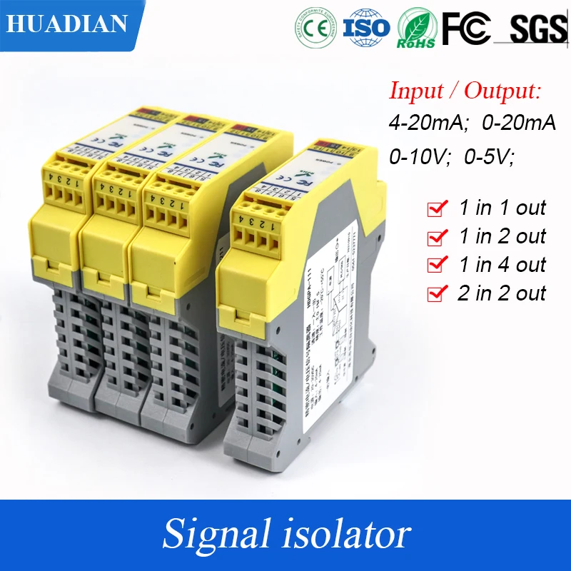 Divisor e Isolador do Sinal Transmissor do Sinal em para Fora 420ma 010v dc