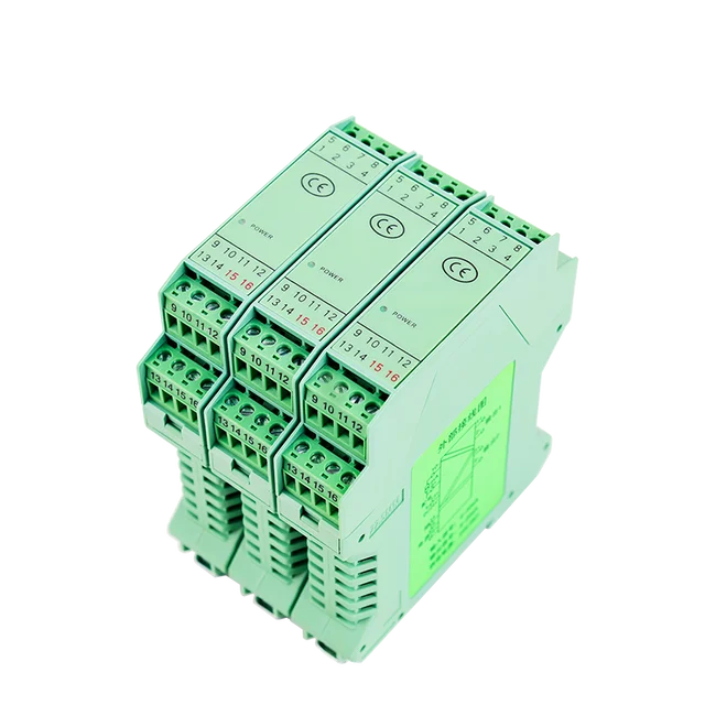 0-20ma 4-20ma เอาต์พุต PLC อุตสาหกรรมสัญญาณกระจาย Analog Isolator DC24V AC220V แรงดันไฟฟ้า 1