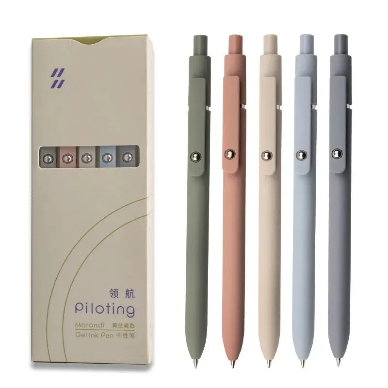 Kaco Morandi Retractable Gel Pen Set 0.5mm Writing Gel Ink Pens Black Anti-fatigue Kawaii School Stationery Kakao Office Penna