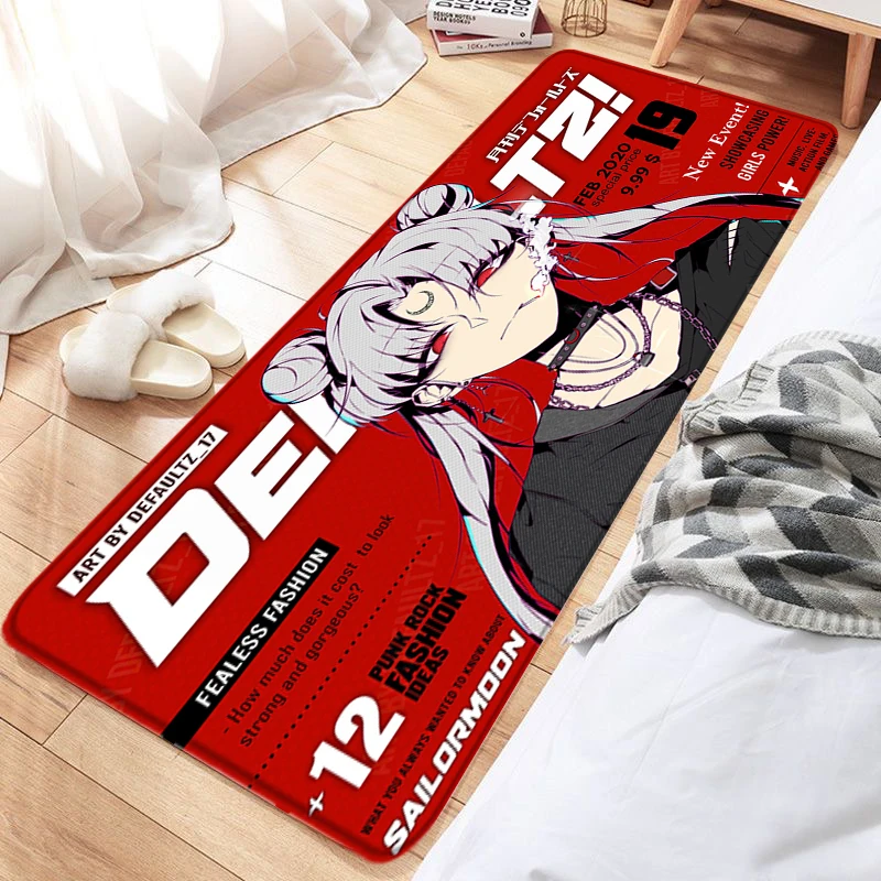 

Hallway Foot Rugs Living Room Carpet Anime Girl Floor Mat Doormat Flannel Pet Rugs Bathroom Mat Kitchen Home Decor Birthday Gift