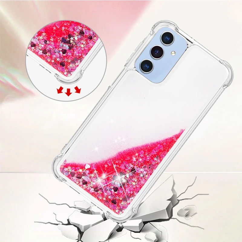 Glitter Dynamic Liquid Phone Case - Universal Compatibility for Samsung Galaxy Series