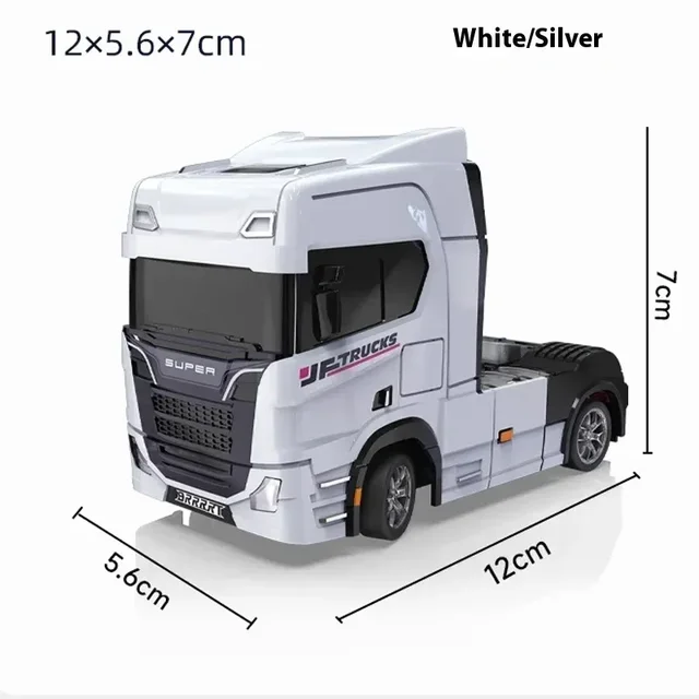 Remote Control Drifting Car Tabletop Toy Alloy Tractor Rc Truck 1/43 2.4g Rc Engineering Trailer Truck With Light And Sound Toys 5