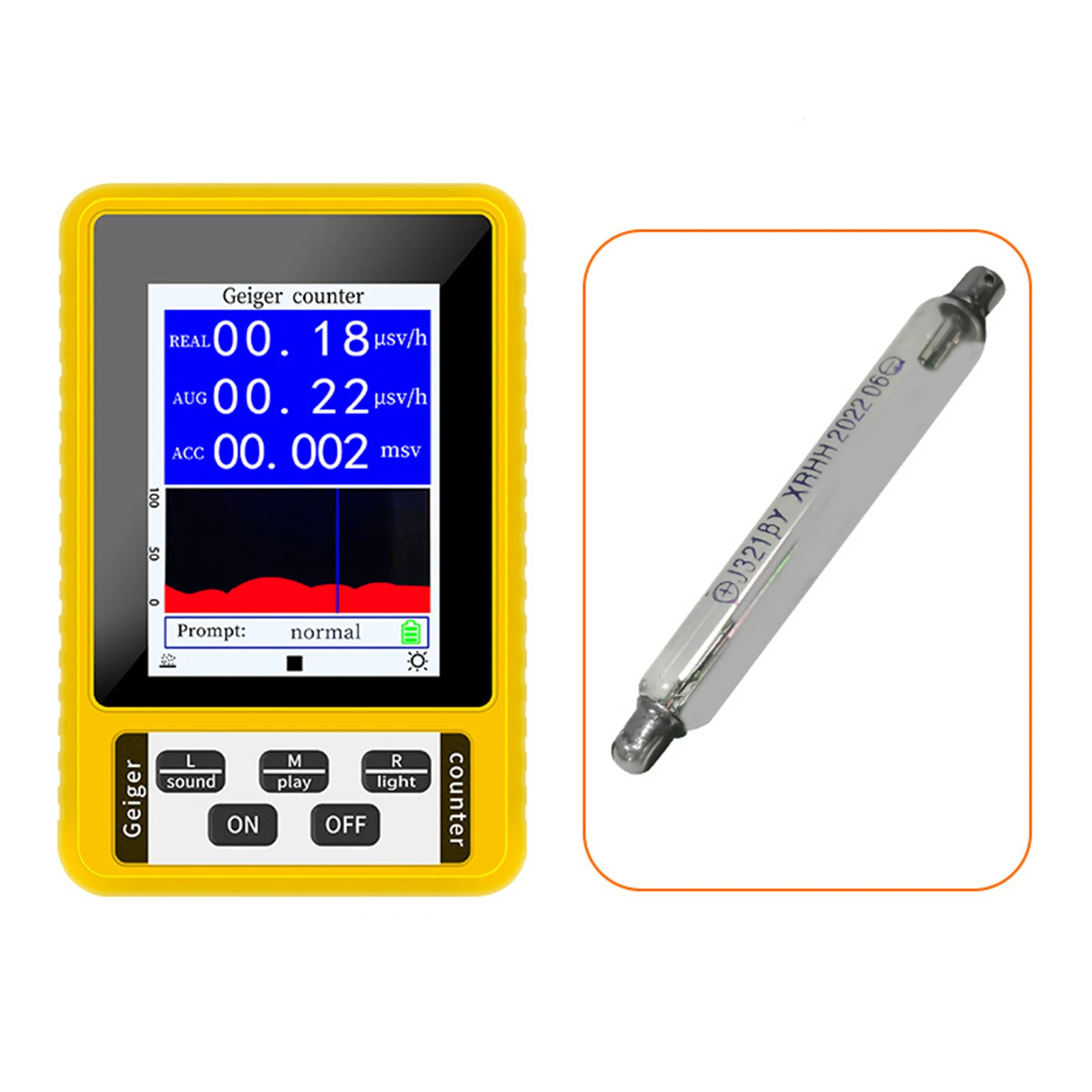 BR-9C XR3 Handheld Digital Display Electromagnetic Radiation Nuclear Detector EMF Geiger Counter Full-functional Type Tester