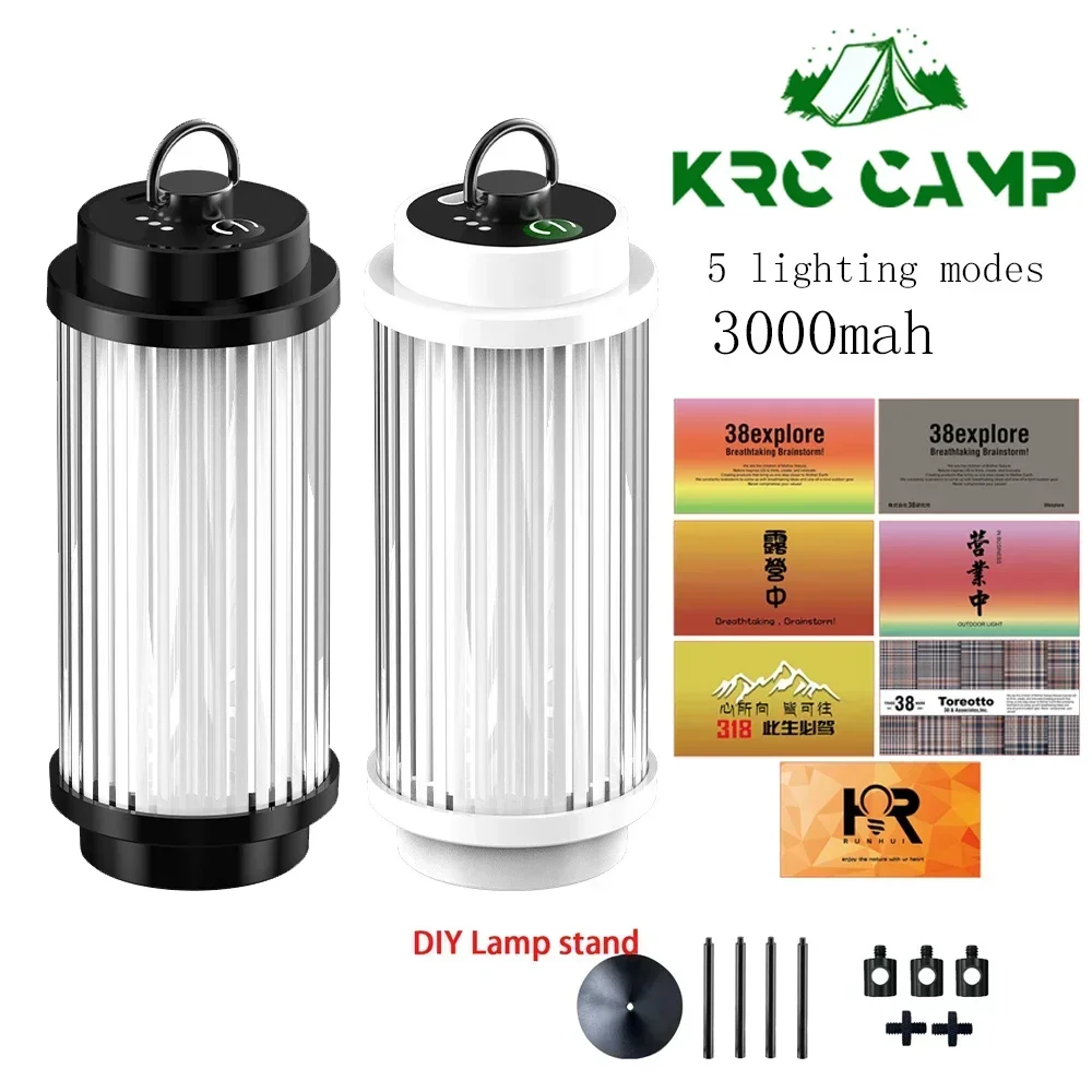 3000mAh 38-KT 38 빛 38 USB 충전식 캠핑 랜턴 탐색 야외 텐트 램프 강력한 미니 LED 손전등 캠프 라이트