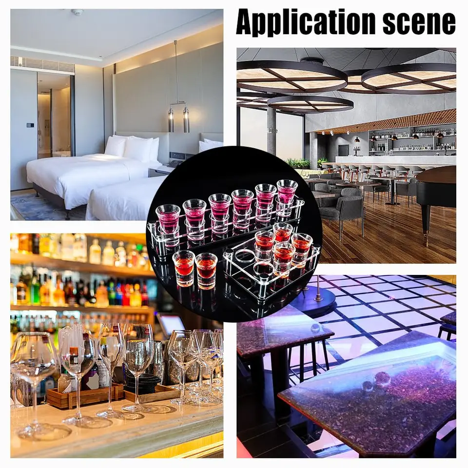 Plateau Pour Verre à Liqueur, 6 Trous, Support Pour Verres à