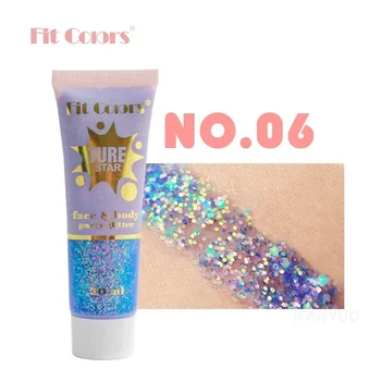 Heallor Body Glitter Gel Nail Hair Face Flash Eye Loose Sequins Cream Diamond Jewels Rhinestones Makeup Decoration Party Festiva - Thumbnail 2