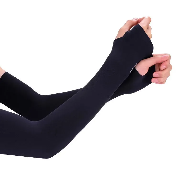 Sun Protection Arm Sleeves Outdoor Arm Sleeves Ice Fabric Breathable Quick Dry Running Sportswear Sun UV Protection Long Arm Cover Cycling Sleeves