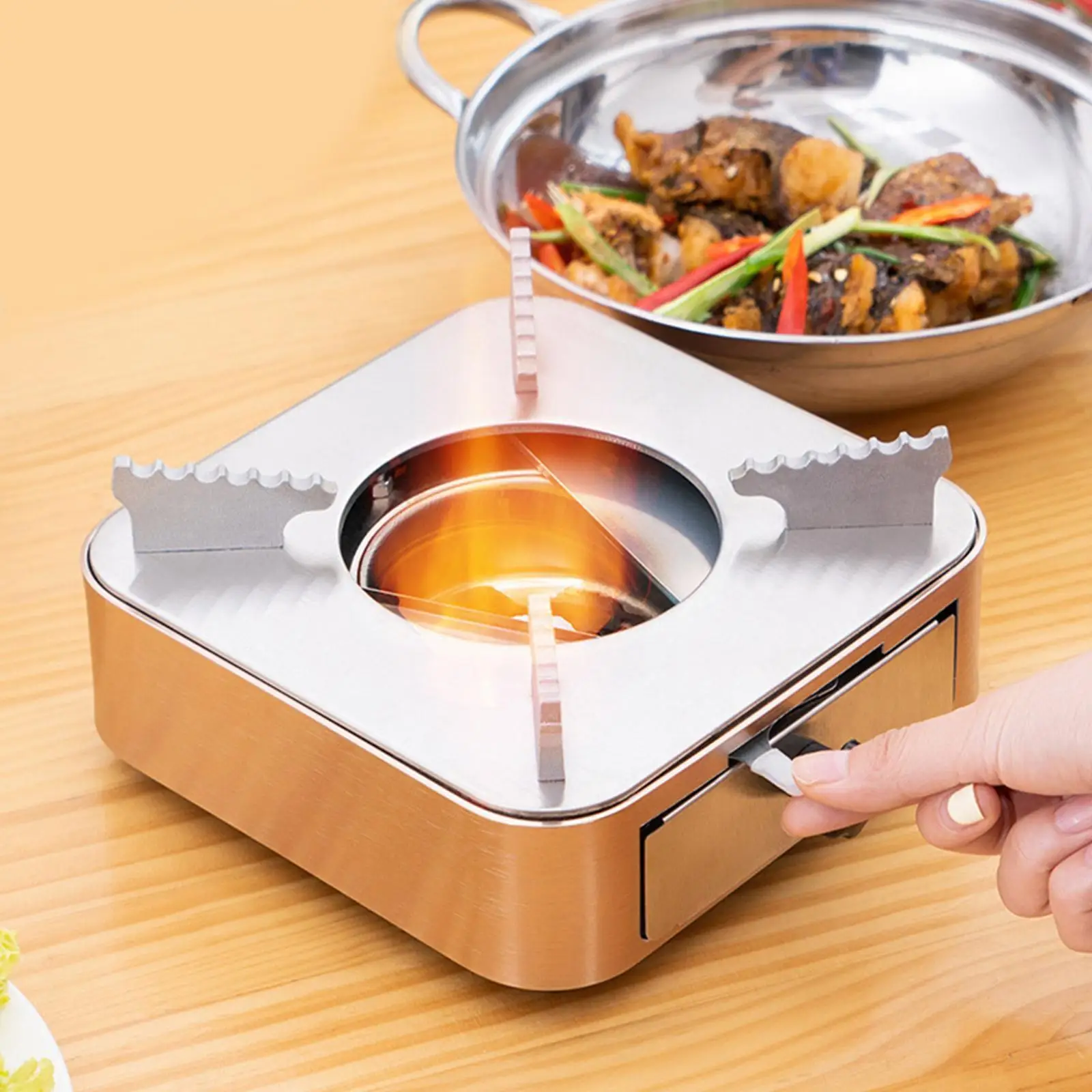 1PCS Outdoor Portable Alcohol Stove Drawer Picnic Household Boiler Boiler  Mini Restaurant hot Fire Hote Dry Small B4U0 - AliExpress