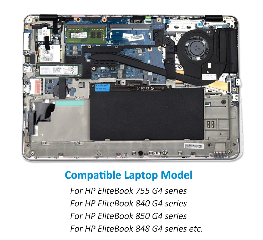 Kingsener-bateria do Portátil 51wh Ta03xl para hp Elitebook 755 G4840 G4848 G4850 Series Hstnn-ib7l Hstnn-lb7j 854047421 - Imagem 2