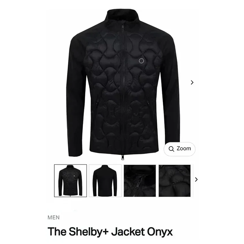 

Korea Golf 23 New Goose Down Jacket Autumn and Winter Men Thin Splicing Collar Windproof Coat