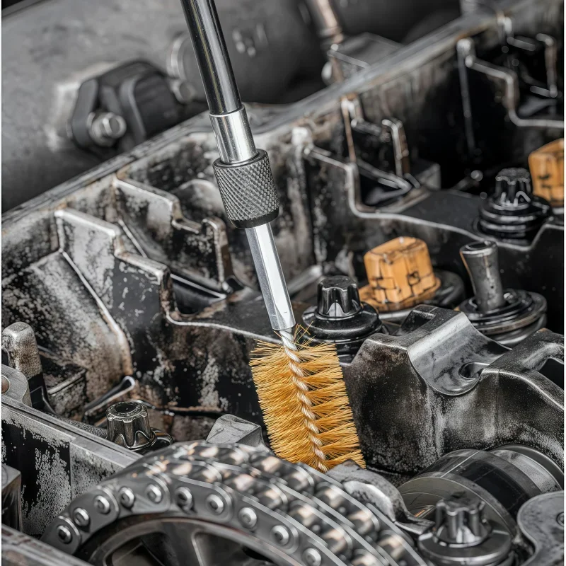 19pcs Diesel Fuel Injector Seat Cleaner Set Washing Cleaner Bristle Kit Cleaning Brushes Auto Repair Tools Car Cleaning Tool