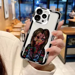Cover per telefono trasparente con design di Chucky cartoon
