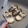 Baby Girls Leather shoes Comfortable Soft-soled Infant Casual Shoes Spring Autumn Children Lace Bow Floral Princess Party Shoes 1
