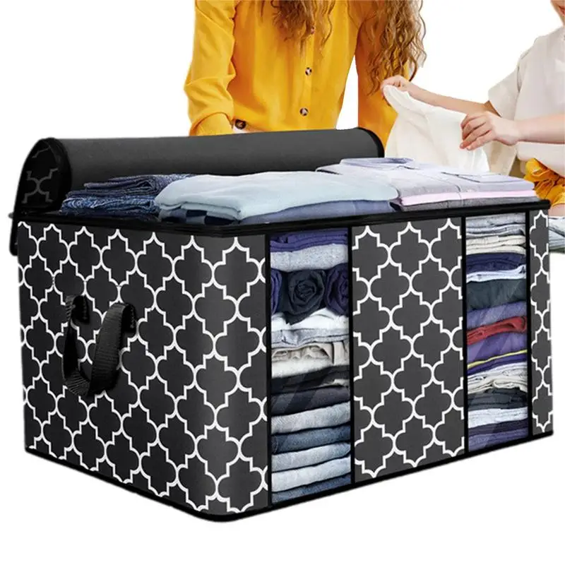 NEW Foldable Storage Bag Clothes Blanket Quilt Closet Sweater Organizer Box Pouches Fashion Sale Clothes Cabinet Organizer 2