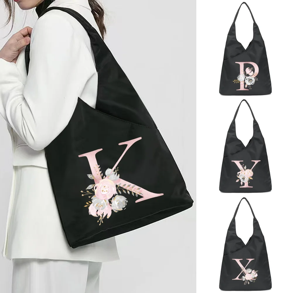 Женская легкая нейлоновая водонепроницаемая сумка-тоут, Экологичная косметика для хранения, простые дорожные многоразовые сумки для покупок на плечо