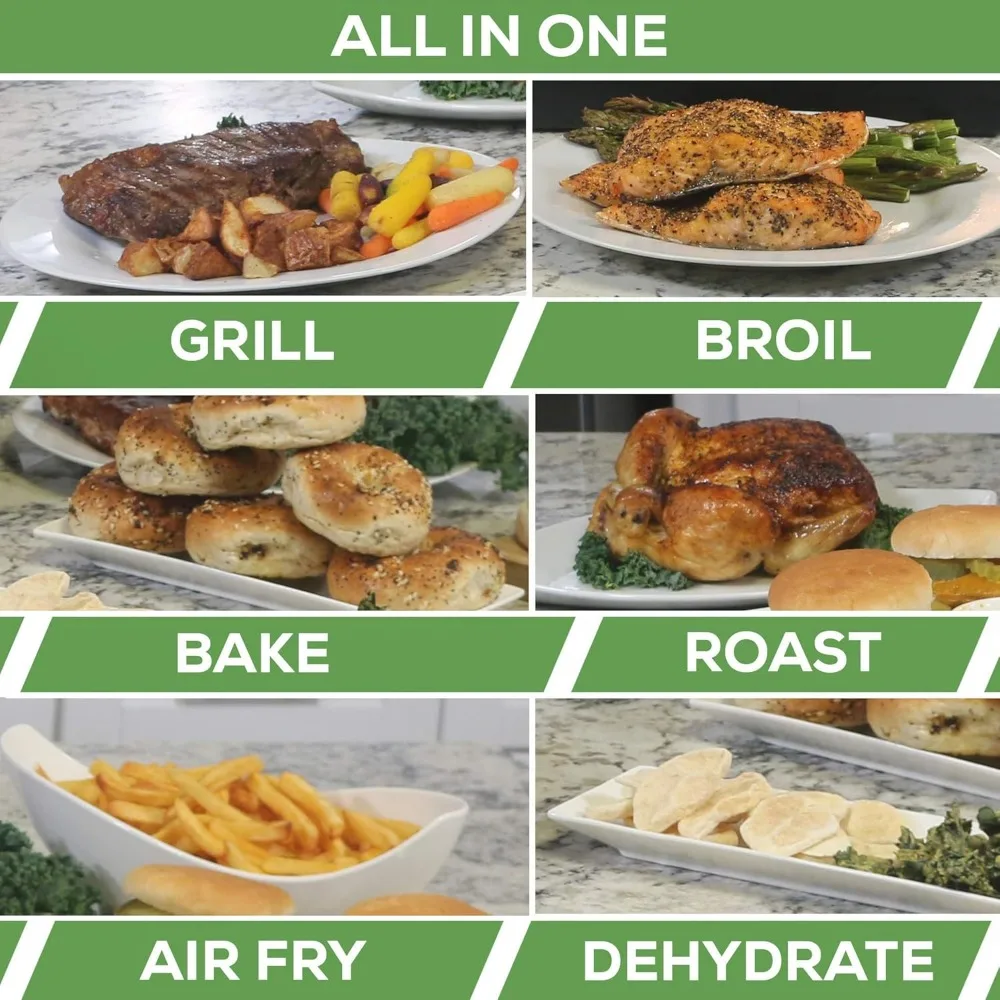 25-Quart Air Fryer Oven & Professional Dehydrator with 3 Heating Elements & Rotisserie, 12 Functions, Preheat & 5 Cooking Levels 6