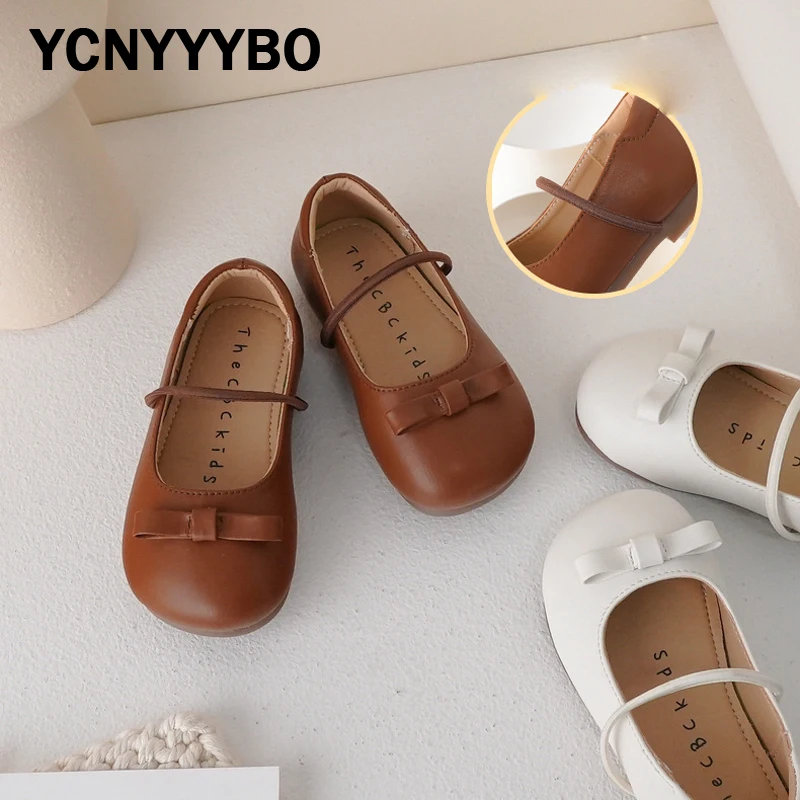 Autumn Kids Shoes Children Slip On Brand Shoes Toddler Ballet Falts Baby Girls Brown Fashion