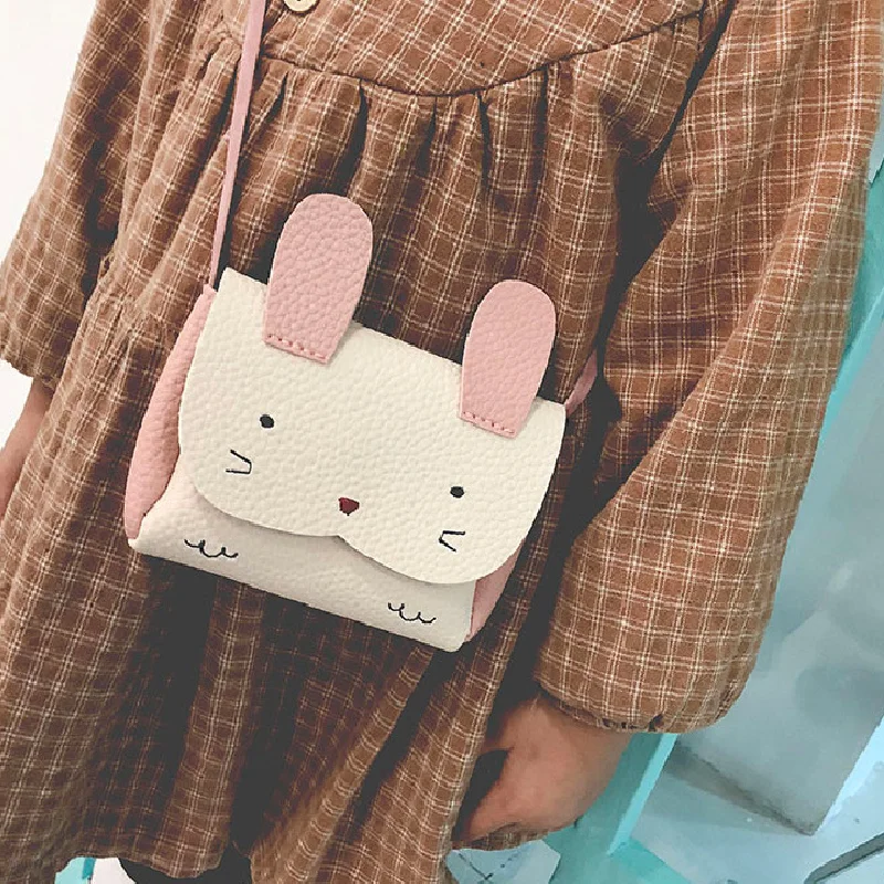Baby Kids Girl Bunny Shoulder Bag Cute Animal Storage Crossbody Messenger Bags Handbag Kids Gifts School Bags 3