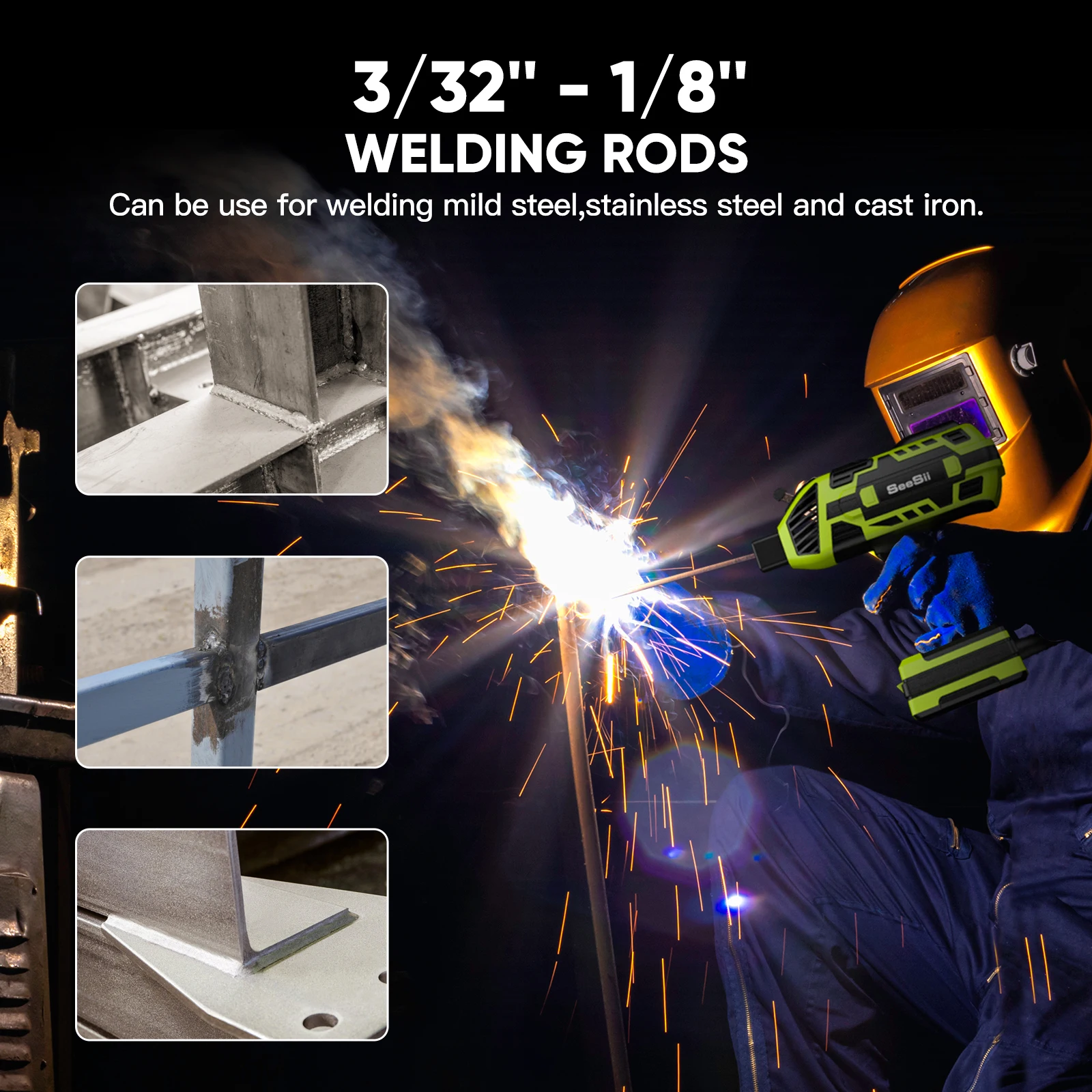 New Upgraded Welding Machine 110V Handheld Welder with IGBT Inverter 6 Variable Current Adjustment, Portable ARC Welder Gun 3