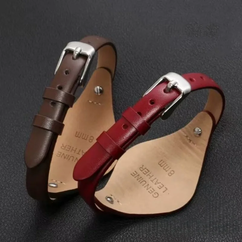 Genuine Leather Women's 8mm Watch Strap Bracelet