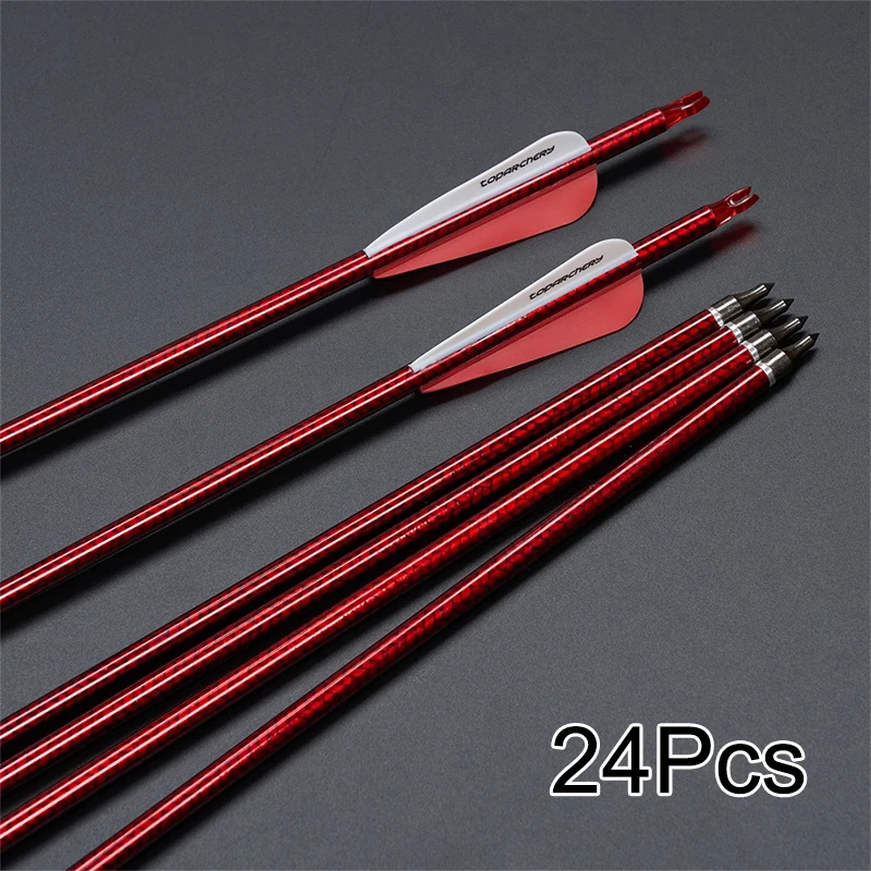 Frecce Di Carbonio 30'' Per Arco Ricurvo, Composto E Tradizionale - Foto 4