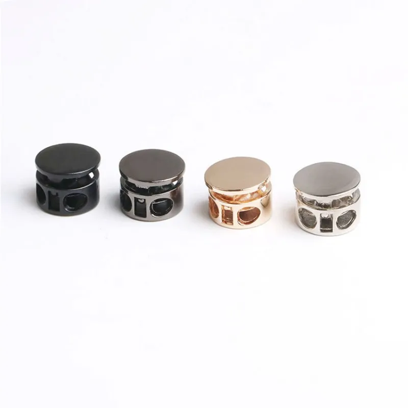 10 PCS Metal Cap Elastic Adjustment Shoe Sneakers Shoelaces Non-slip Button Zinc Alloy Spring Buckle Jeans Basketball Accessorie