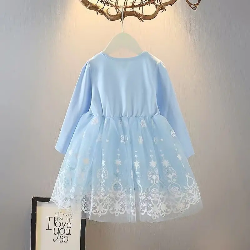 Girls Cartoon Princess Dress Summer Frozen Fashion Children's Cosplay Elsa Princess Baby Girl Toddler Cute Party Dresses 2-9Yrs