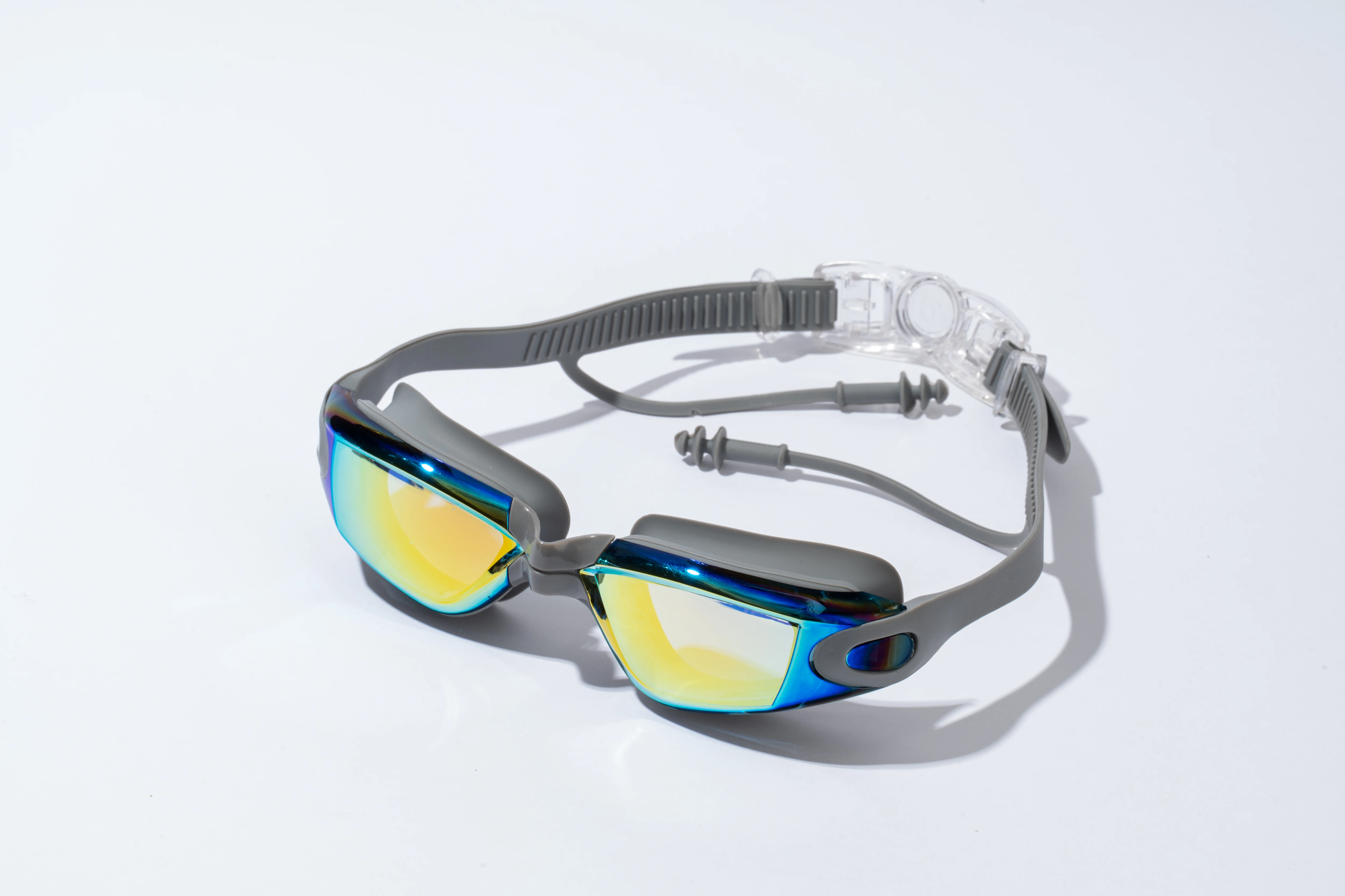 Professional Adult Swim Goggles Waterproof Fog-proof Racing Goggles Men Women Cool Silver Plated Swimming Equip