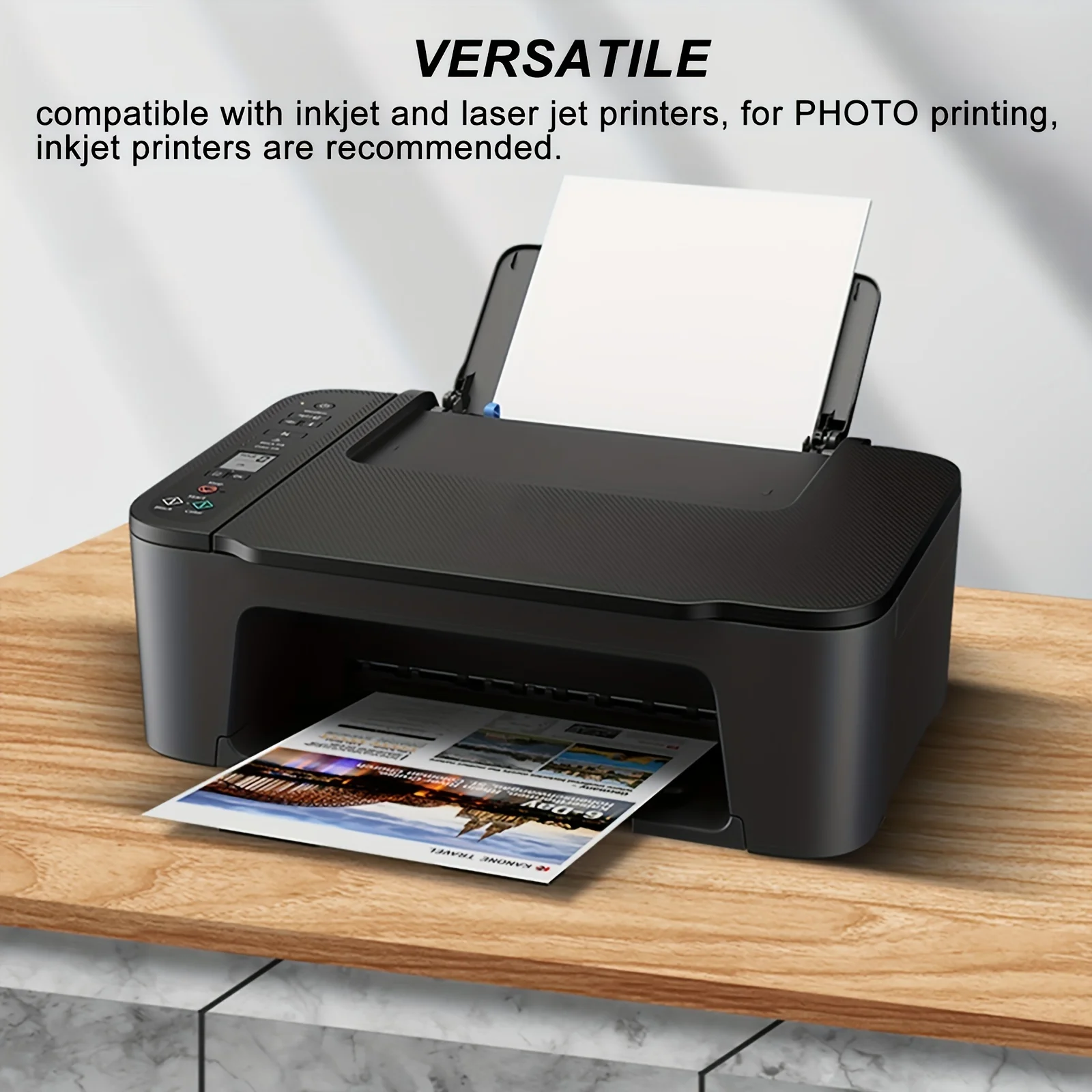 ESHANG 크기 A4 50 매 120G 양면 인화지 잉크젯 프린터와 호환되는 고광택 인화지