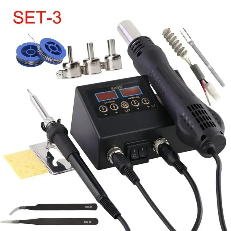 Electric Soldering Iron Welding Station with Dual Digital Display