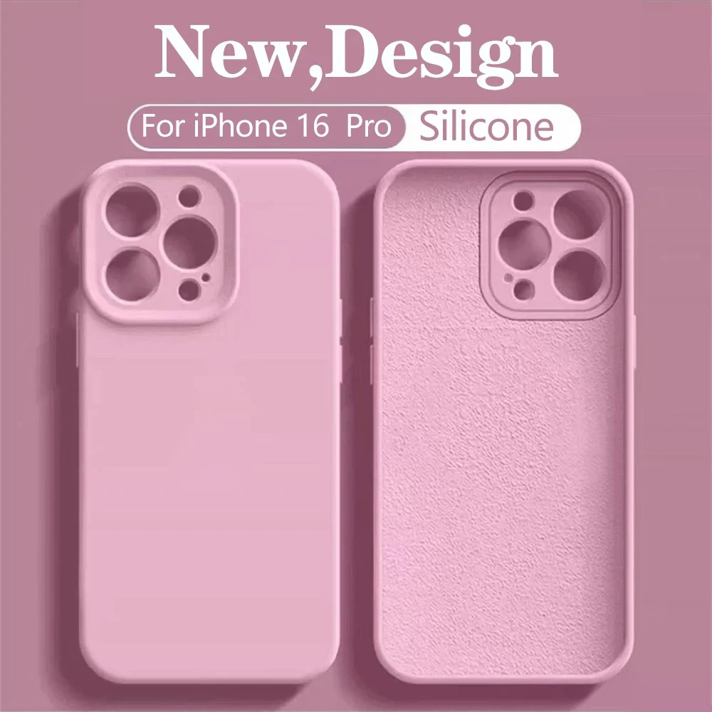 Hülle für iPhone 17 16 13 Original Flüssigsilikon Handyhülle für iPhone 16 Plus 15 14 13 17 18 Pro Max 18Pro 17Pro Hüllen mit Linsenschutz