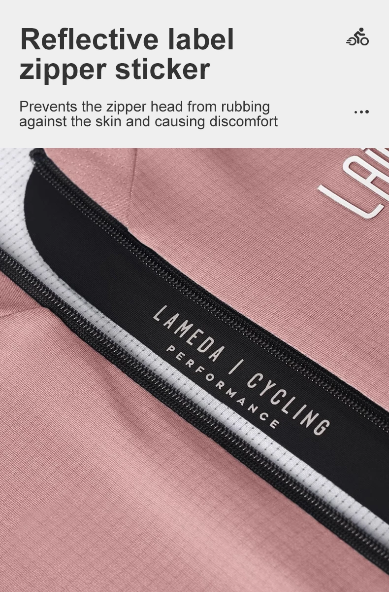 LAMEDA Damen Radtrikot Langarm Atmungsaktiv Sommer Frühling Rennrad Trikot Fahrradshirt Fahrradbekleidung MTB – Detail 12