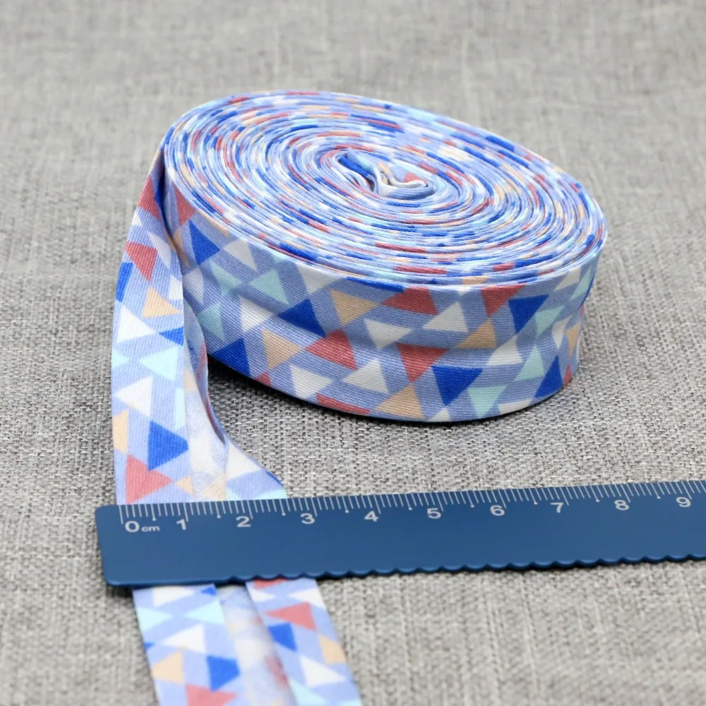 인쇄 바이어스 바인딩 테이프, 가장자리 천 스트립, 공예 DIY 의류 재봉 리본, 크기 25mm x 5m, 신상