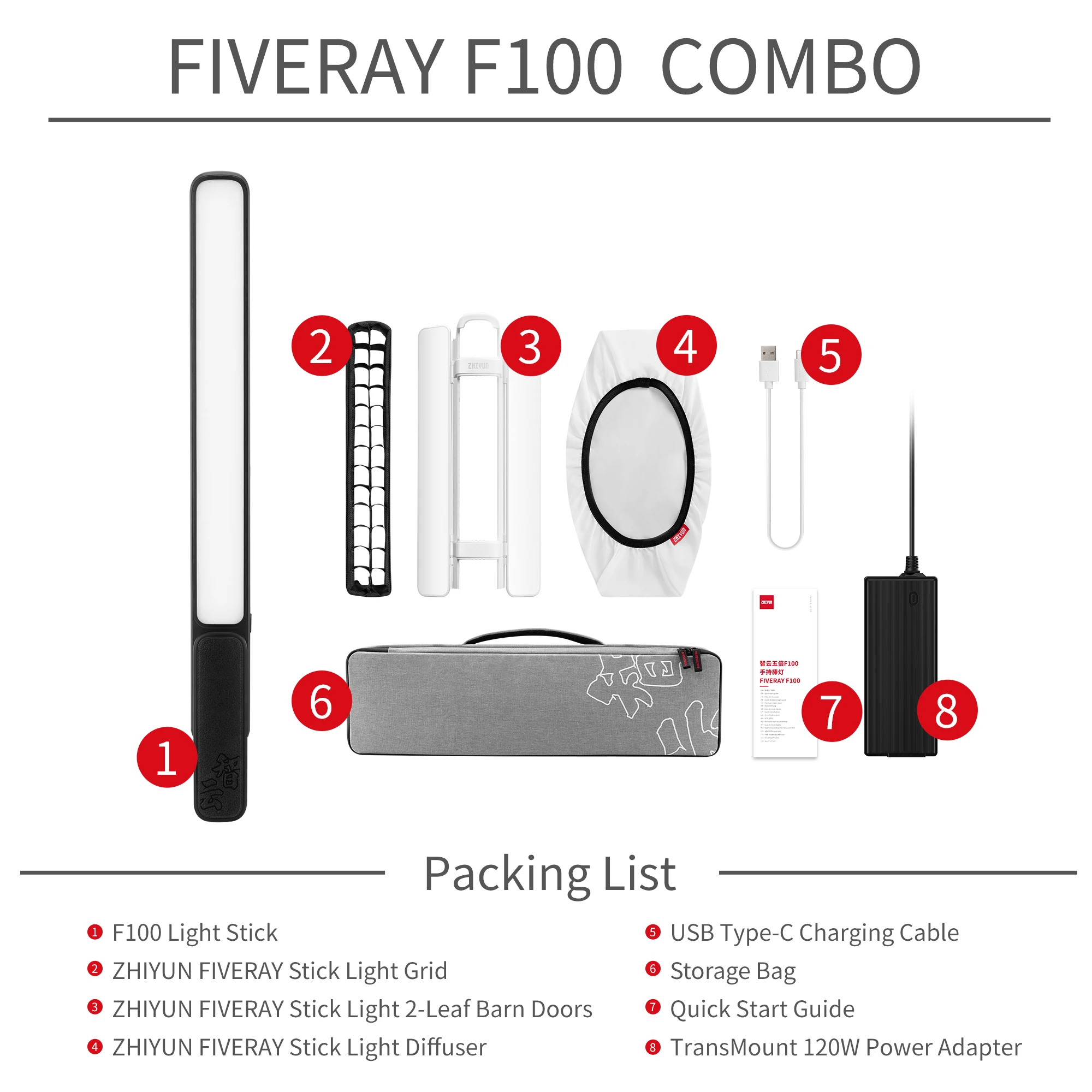 ZHIYUN FIVERAY 100W F100 RGB撮影ライト Amazon.com: Zhiyun FIVERAY F100 - Luz LED RGB, 100 W, 20708