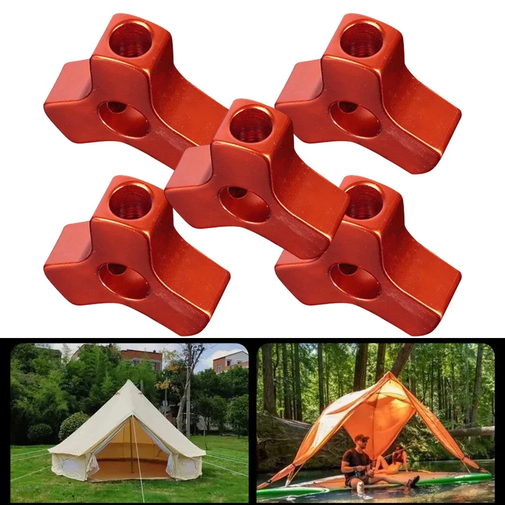 Aluminum Alloy 3Way Tent Pole Connector Hub Sturdy Support for Poles Practical Accessories