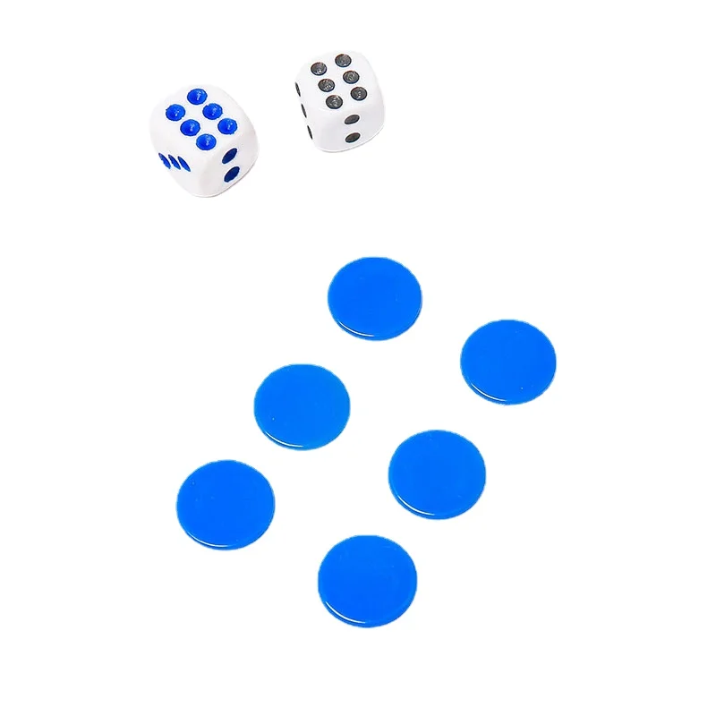 Plastic Chips, Solid Color Chips, Game Coins, Bingo Accessories, Teaching Plastic Coins, 15mm, 100Pcs Set