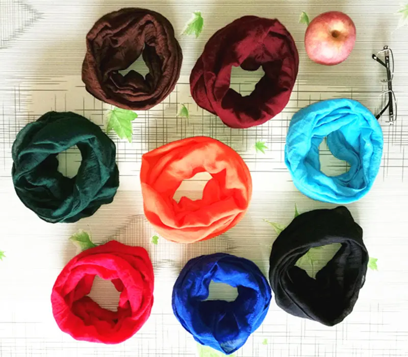 New Fashion Children Comfortable soft cotton Scarf Loop Kids Solid Infinity Scarves Baby Accessories