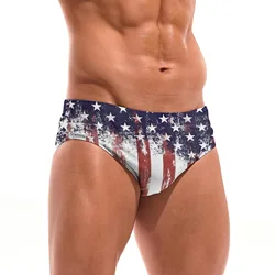 Patriotic Flag Retro Fashion Men's Swim Shorts - Comfortable and Stylish Beachwear - L (Color 1)
