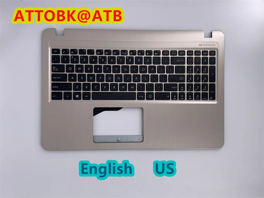 Teclado dos Eua para Asus X540l K540ua X540la F540 X540lj D540u X540sa X540sc R540 Vm520u Fl5700u R540s C520u com Quadro Descanso de Mãos ru - Imagem 6