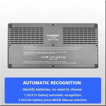 LiitoKala Lii-S12 Battery Charger 26650 Li-ion 3.7V NiMH 1.2V LiFePO4 3.2V IMR 3.8V for 18650 21700 26700 AA AAA 2