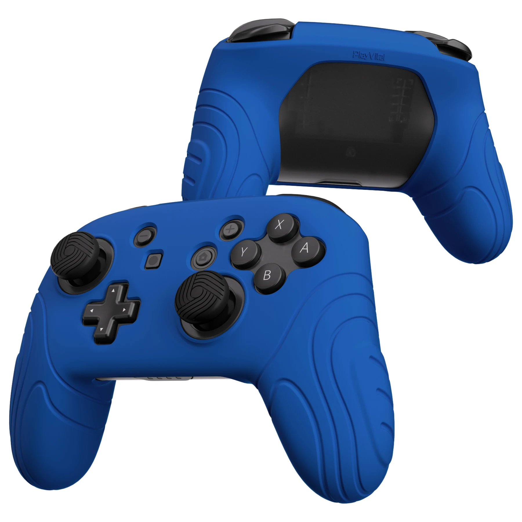 PlayVital Samurai Edition Ergonomic Silicone Skin Protective Case W/2 Thumb Grips for Nintendo Switch Pro Controller