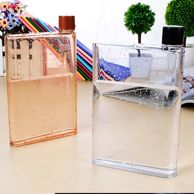 A5A6 Plastic Direct Drinking Pot INS Wind High Appearance Level Portable Mini Notebook Water Cup Summer Flat Kettle Print Logo 5