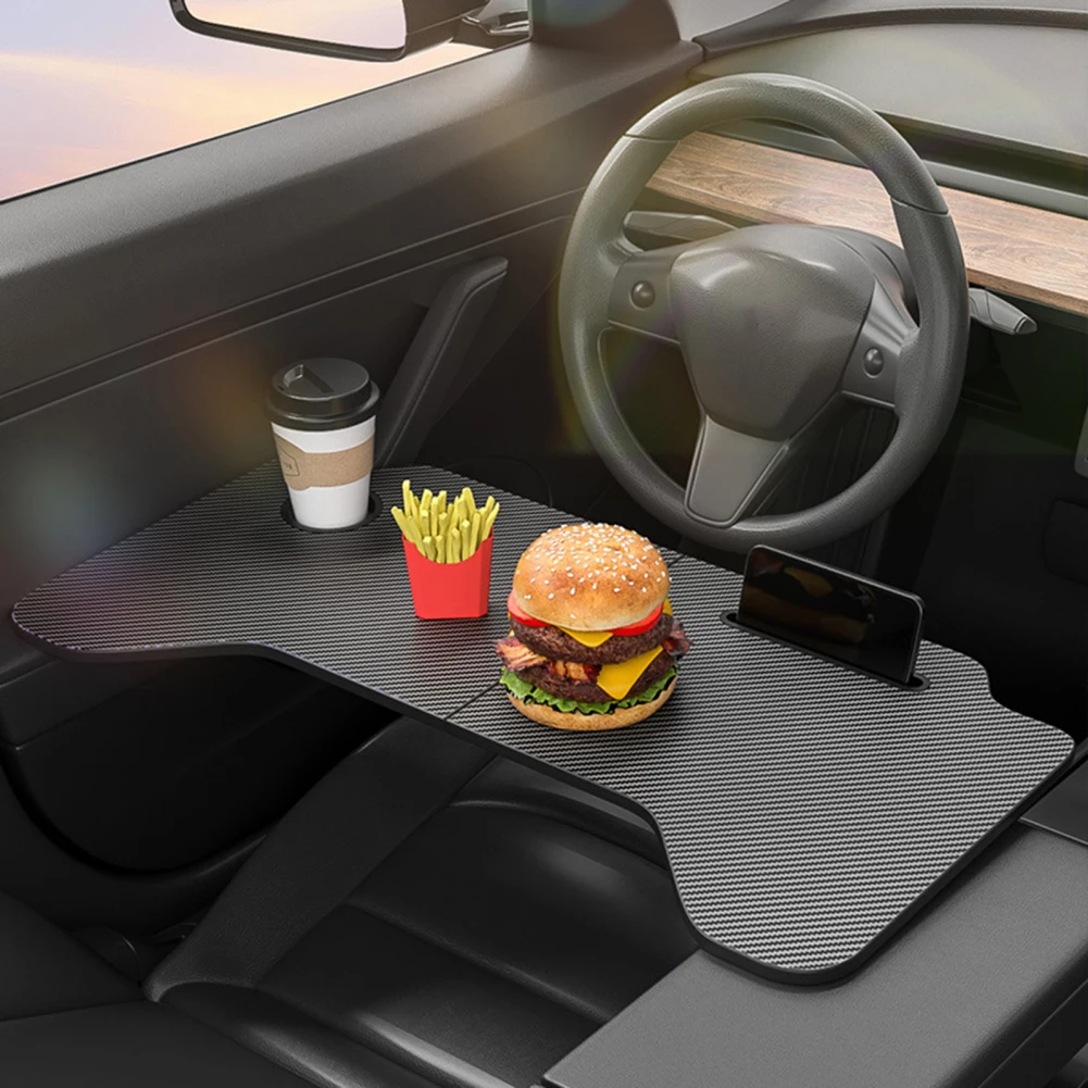 Small Table Car Steering Wheel Laptop Tray Desk Multi-fuctional Eating Table Compatible For Tesla Model 3/Y Interior Accessories